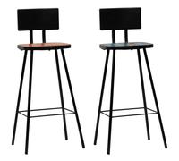 4x Chaises de Bar Bois Massif de Récupération Multicolore Tabouret vidaXL