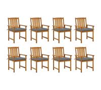 4x Chaises de Jardin avec Coussins Bois d'Acacia Massif Extérieur vidaXL