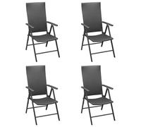 4x Chaises de Jardin Résine Tressée Fauteuils Terrasse Patio Extérieur vidaXL