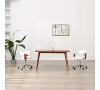 4x Chaises de Salle à Manger Pivotantes Noir Similicuir Dîner Cuisine vidaXL