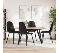 Vidaxl Chaises De Salle À Manger 4 Pcs Noir Velours Noir