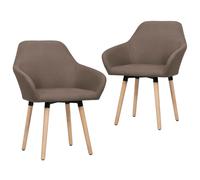 4x Chaises de Salle à Manger Tissu Dîner Cuisine Repas Siège Salon vidaXL