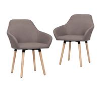 4x Chaises de Salle à Manger Tissu Dîner Cuisine Repas Siège Salon vidaXL