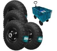 4x chambres à air pour roue de brouette ou chariot de jardin 280x82 diamètre 16mm
