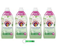 4x Chanteclair I Adoucissant Concentré, Musc Blanc - 90 Lavages, 1,8 L + Beni Culinari Porte-clés Gratuit