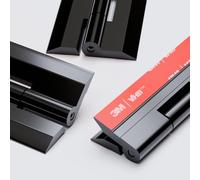 4x Charnières à piano acryliques noires 150 mm - auto-adhésives, aucune colle requise