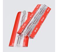 4x Charnières à piano en acrylique - Aucune colle requise, Auto-adhésif. Charnières auto-adhésives. plastique transparent 200mm