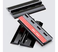 4x charnières à piano en acrylique noir 75 mm - auto-adhésives, sans colle