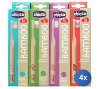 4x Chicco Brosse à Dents Junior Bambou 3 Années Fabriqué en Italie