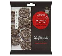 4x Clearspring Craquelins De Riz Biologique Brun Sésame Noir 40G