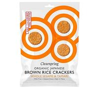 4x Clearspring Tout Organique Craquelins De Riz Brun De Sésame 40G