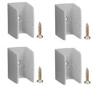 4x Clip bloqueur de manivelle volet Roulant gris Support Guide Manette Plastique 15mm - 18mm Universel fenêtre Mur à Visser