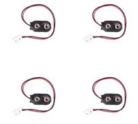 4X Connecteur de la Batterie 9V Maison de Poupee Miniature W / Fils et Sortie Unique
