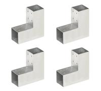 Connecteurs de poteau 4pcs Forme en X Métal galvanisé 101x101mm