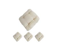 4x coussin Dublin, coussins de chaise, 43x41x3cm crème