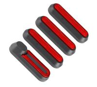 4x Couvercle De Roue, Capuchon De Moyeu, Coques De Protection Scooter Électrique Compatible With Xiaomi Pro 2 M365, Accessoires Autocollants Réfléchissants(Black Red)