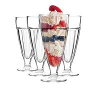 4x Crème glacée Sundae Lunettes Knickerbocker Gloire 350ml Clear