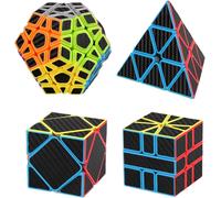 4x Cube Magique Meilong Moyu Cubing Classroom Fibre De Carbone Pyraminx, Skewb, Megaminx, Square, Adhésif Antidérapant Avec Rotation Plus Rapide, Facile Et Doux, Puzzle 3d, Débutants Et Professionnels