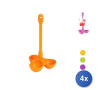 4X Cuiseur D'Oeufs En Silicone Couleur 3 Places Maison