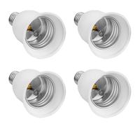 4x Douille Adaptateur E14 vers E27 pour Ampoule LED, AC 230V, Convertisseur Petit vers Gros Culot, Adaptateur Secteur pour Lampe E27 en Format E14