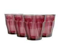4x Duralex Prune 250ml Picardie Gobelets Verre Eau Whisky Tasse Ensemble