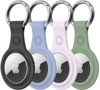 4x Dux Ducis étui en silicone pour AirTag protection housse porte-clés Apple AirTag Cover Case Tracker poche