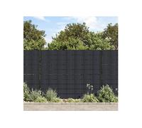 4x Ecrans d'Intimité de Jardin Panneau de Clôture Barrière d'Intimité Décorative Chemin Allée Arrière-cour Extérieur PVC 35x0,19 m Gris Foncé Mat