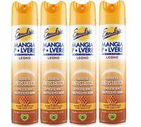 4x Emulsio Mangez de la poudre L'antistatique naturelle multi-surface avec cire d'abeille, brillante nourrit et protège - 4 flacons de 300 ml