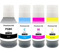 4X Encre Compatible avec Canon GI-51 Multipack pour Pixma G 1520 G 1530 G 1560 G 2520 G 2560 G 2570 G 3520 G 3560 G 3570 Series G 4570