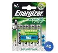 4X Energizer Accu Recharge Extreme 2300 AA BP4 Batterie Rechargeable Stilo AA
