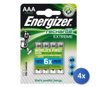 4X Energizer Accu Recharge Extrême 800 AAA BP4 Batterie Récupérable Mini Stilo
