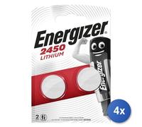 4X Energizer CR2450 Pile Jetable Lithium 2 Pz 3 V
