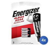 4X Energizer Piles Alcalines 2 Pièces 4LR44/A544 6V