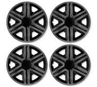 NRM Enjoliveurs Action – Lot de 4 universels pour voiture 15 pouces Graphite/Noir