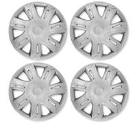 Lot de 4x Enjoliveurs N POWER Argenté 15 Pouces Universel De Roue Pour 16’’ 4pcs