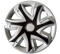 NRM Enjoliveurs de roue SUPERNOVA 14 – 4x Argenté/Noir 14 pouces Universel pour Kia