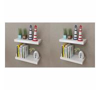 4x Étagère Murale Blanc 40 cm Meuble de Rangement Étagère de Stockage vidaXL