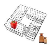 4x étagère murale étagère de salle de bain support panier de douche sans percer accrocher panier de cuisine étagère de douche panier tout usage noir