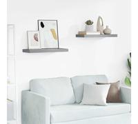 4x Etagères Murales Flottantes Chêne et Blanc 60x23,5x3,8 cm MDF Salon vidaXL