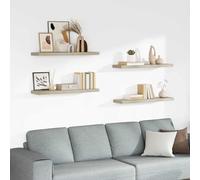 Vidaxl Étagères Murales Flottantes 4 Pcs Chêne 90x23,5x3,8 Cm Mdf