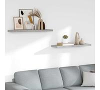 4x Etagères Murales Flottantes Couleur Chêne 90x23,5x3,8 cm MDF Salon vidaXL