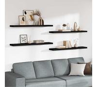 4x Etagères Murales Flottantes Noir MDF Suspendu Bibliothèque Salon vidaXL