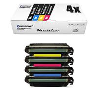 4X Eurotone Compatible Toner pour HP Couleur Laserjet Professional CP 5225 DN N remplace CE740A-43A 307A