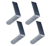 4x Extérieur Solaire Applique Ilias IP44 3000K 100 Lumen Détecteur Alugrey