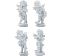 4x FADEDA ange musicien / hauteur:9 cm / peint à la main / figurines de crèche détaillées - Noël Table Décoration Accessoires de crèche