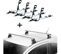 4x Fast Rider Alu porte-vélos + barres de toit VDP EVO ALU compatibles avec Citroen C3 II 5 portes 2009-2016