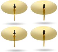 4X Fiches pour bougies d'environ 5 cm pour bougies comme porte-bougies Fiches pour couronne de l'Avent pour Noël Porte-couronne de l'Avent avec épine - (Or)