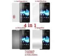 4x Films de protection d'écran pour Sony Xperia T Protecteur