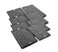 4x Filtre à charbon actif compatible avec Miele DKF 19-P (2pcs)