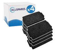 4x Filtre à charbon DKF19-1 / FWKM-1423 (2pcs) pour hottes aspirantes Miele